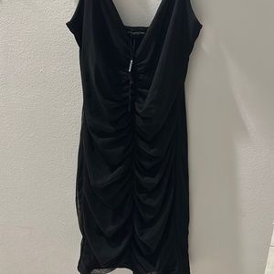 Black scrunched dress